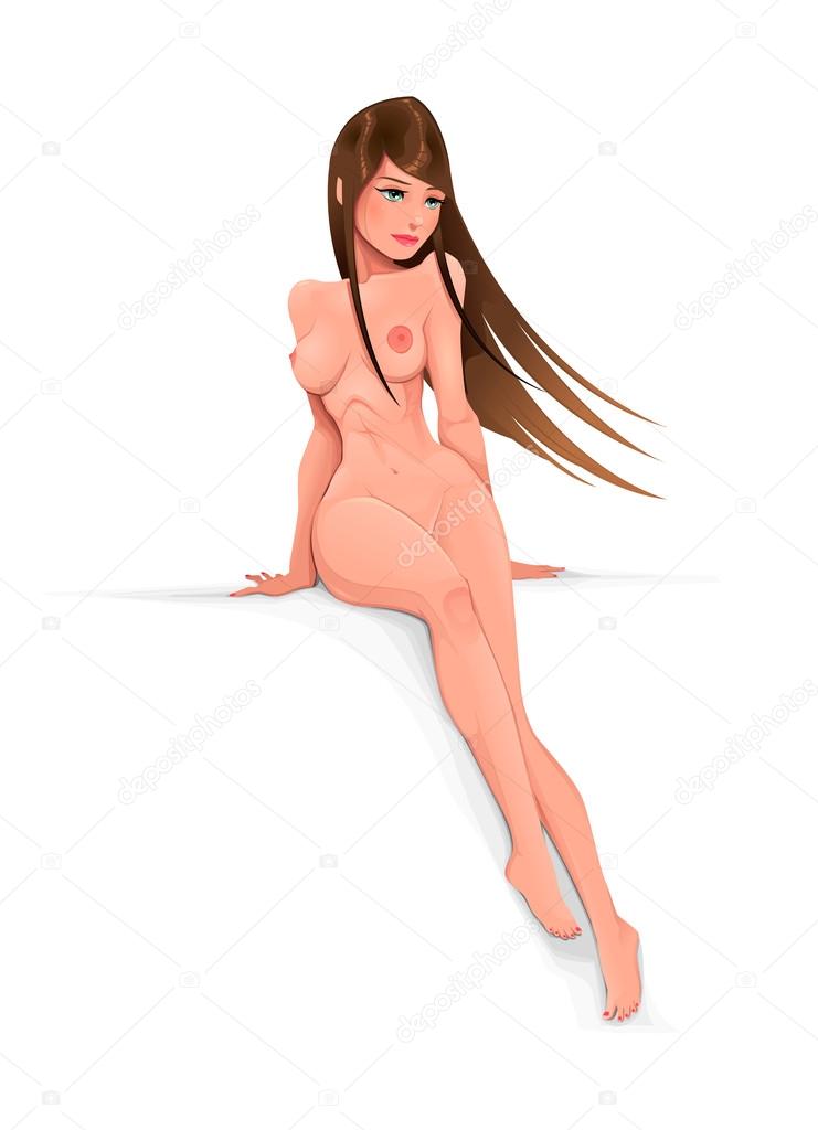 Naked Woman Stock Vector Ddraw