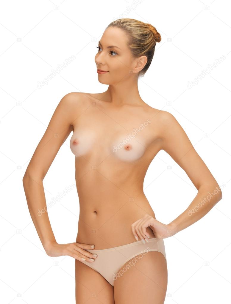 Gyönyörű nő topless bugyi.