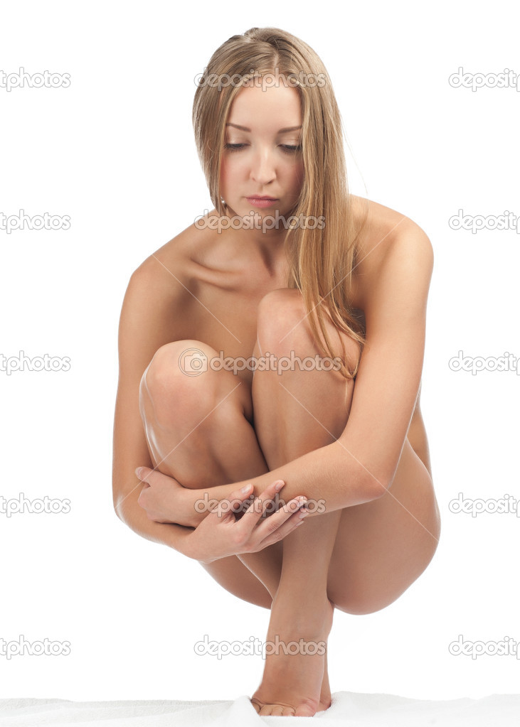 Beautiful Naked Woman With Slim Body  Stock Photo  Malyuginphoto 